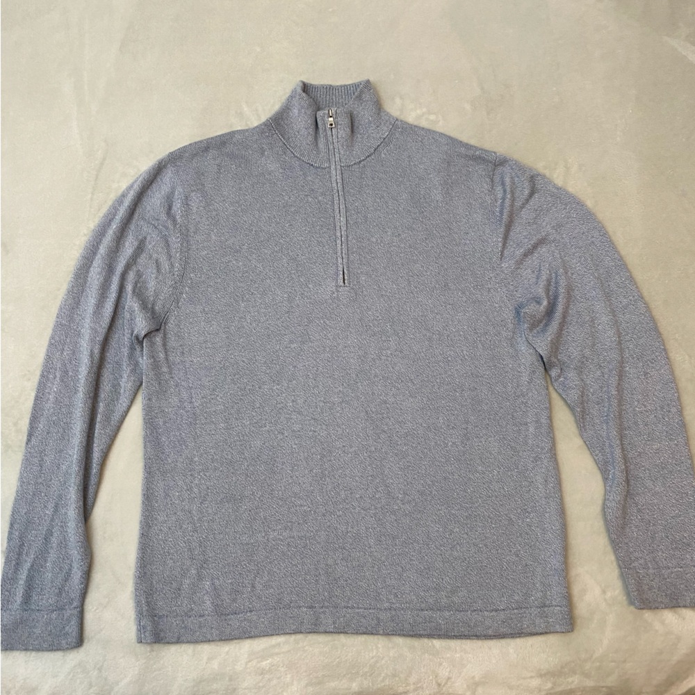 Mens Banana Republic 1/4 zip silk/cashmere sweater size XL